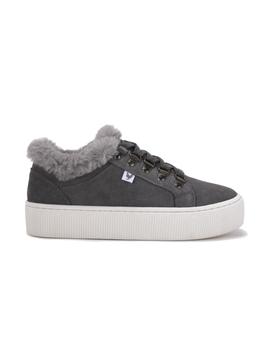 Zapatillas Pitas Hook Mujer Gris