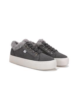 Zapatillas Pitas Hook Mujer Gris