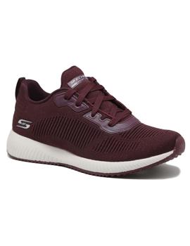 Zapatillas Skechers Bobs Squad Mujer Granate