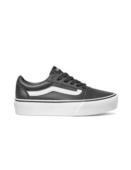 Zapatillas Vans Ward Platform Leather Mujer Negro