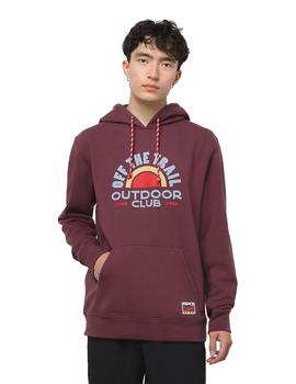 Sudadera Capucha Vans  Outdoor club Hombre Granate
