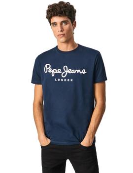 Camiseta Pepe Jeans Original Stretch Hombre Azul