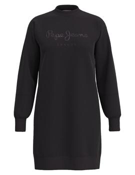 Sudadera Vestido Sin Capucha Pepe Jeans Lexie Mujer Negro