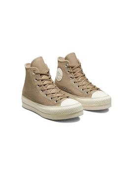 Zapatillas Converse All Star Lift Suede Mujer Beige