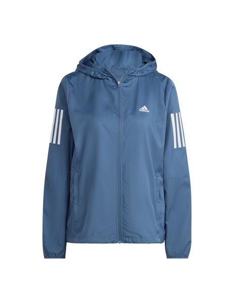 Estructuralmente avión Cita Cortavientos Con Capucha Adidas Own The Run Mujer Azul