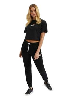 Camiseta Crop Ellesse Fireball Mujer Negro