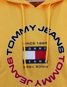 Sudadera Con Capucha Tommy Reg Athletic Hombre Amarillo