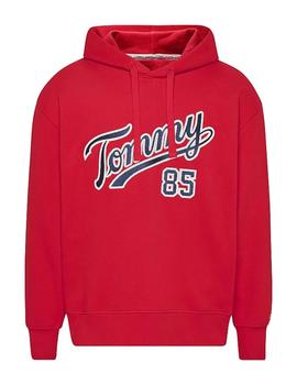 Sudadera Con Capucha Tommy Rlxd College Hombre Rojo