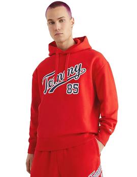 Sudadera Con Capucha Tommy Rlxd College Hombre Rojo