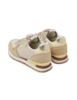 Zapatillas Pepe Jeans Brit Heritage Mujer Beige