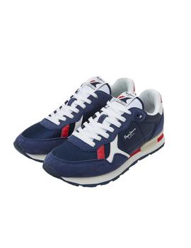 Zapatillas Pepe Jeans Britt Man Heritage Hombre Azul