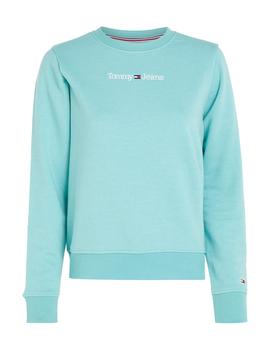 Sudadera Sin Capucha Tommy Reg Serif Mujer Azul