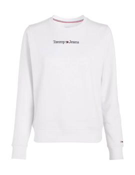 Sudadera Sin Capucha Tommy Reg Serif Mujer Blanco