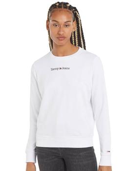 Sudadera Sin Capucha Tommy Reg Serif Mujer Blanco