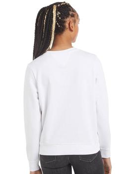 Sudadera Sin Capucha Tommy Reg Serif Mujer Blanco