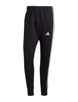 Pantalón Adidas French Terry Tapered Cuff 3 Ban Hombre Negro