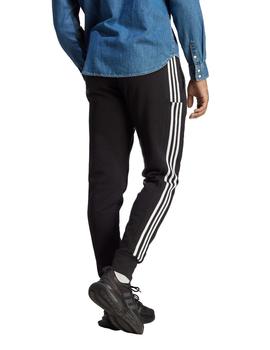 Pantalón Adidas French Terry Tapered Cuff 3 Ban Hombre Negro