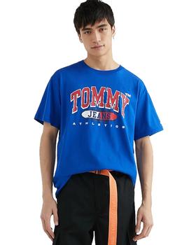 Camiseta Tommy Essential Graphic Hombre Azul