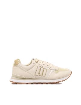 Zapatillas Mustang Joggo Classic Mujer Beige