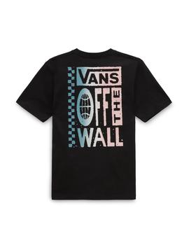 Camiseta Vans  Global Stack-B Junior Negro