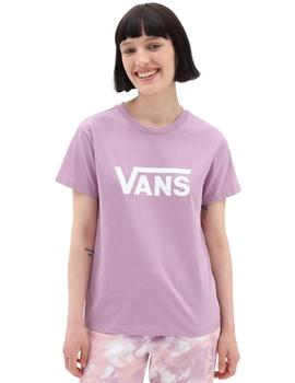 Camiseta Vans  Drop V SS Crew-B Mujer Morado