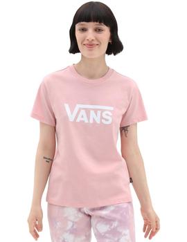 Camiseta Vans  Drop V SS Crew-B Mujer Rosa