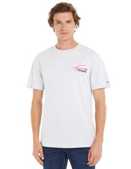 Camiseta Tommy Graphic Signature Hombre Gris