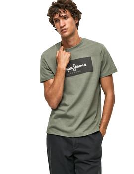 Camiseta Pepe Jeans Aaron Hombre Verde