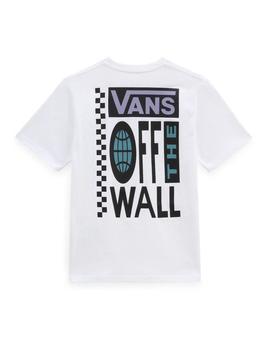 Camiseta Vans  Global Stack-B Junior Blanco