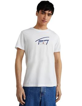 Camiseta Tommy Signature Psychedellic Hombre Blanco