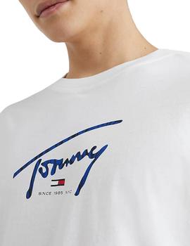 Camiseta Tommy Signature Psychedellic Hombre Blanco