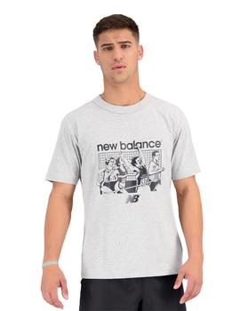 Camiseta New Balance Remastered Graphic Hombre Gris