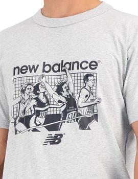 Camiseta New Balance Remastered Graphic Hombre Gris