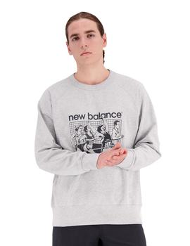 Sudadera New Balance Remastered Graphic Hombre Gris