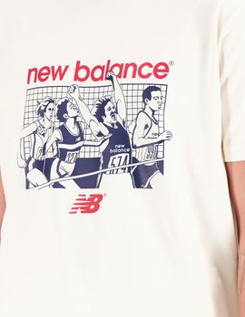 Camiseta New Balance Remastered Graphic Hombre Blanco