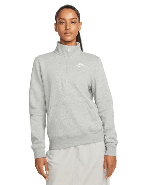 Sudadera Sin Capucha Nike Club Fleece Mujer Gris