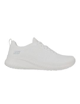 Zapatillas Skechers Bobs Squad Chaos Mujer Blanco