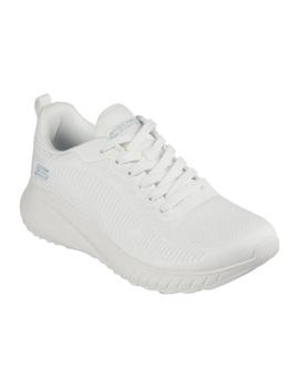 Zapatillas Skechers Bobs Squad Chaos Mujer Blanco