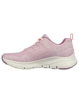 Zapatillas Skechers Arch Fit Comfly Wave Mujer Rosa