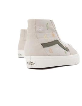 Zapatillas Vans Sk8 Hi Mujer Beige