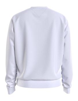 Sudadera Tommy Color Serif Mujer Blanco