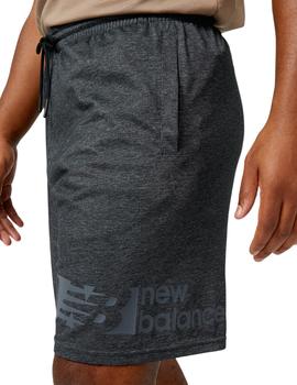 Pantalón Corto New Balanace  Heathertech Knit Hombre Gris