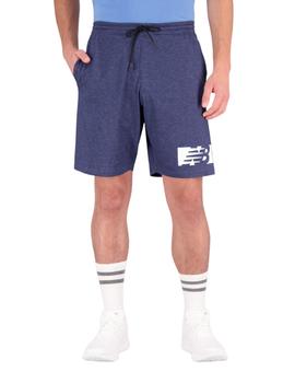 Pantalón Corto New Balance Heathertech Knit Hombre Azul