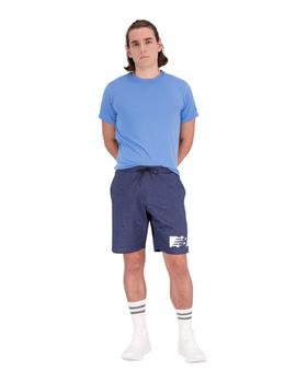 Pantalón Corto New Balance Heathertech Knit Hombre Azul