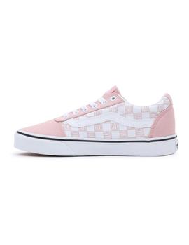  Zapatillas Vans Ward Logo Check Mujer Rosa