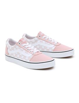  Zapatillas Vans Ward Logo Check Mujer Rosa