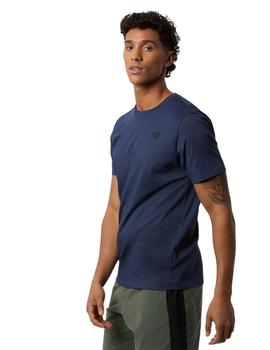 Camiseta New Balance Heathertech Hombre Marino