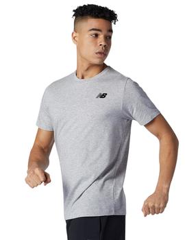 Camiseta New Balance Heathertech Hombre Gris