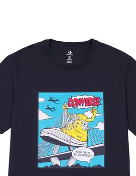 Camiseta Converse Comic Graphic Hombre Negro