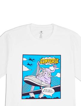 Camiseta Converse Comic Graphic Hombre Blanco